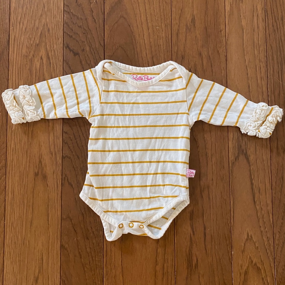 RuffleButts One-Piece Ruffled Bodysuit (3-6 Months)